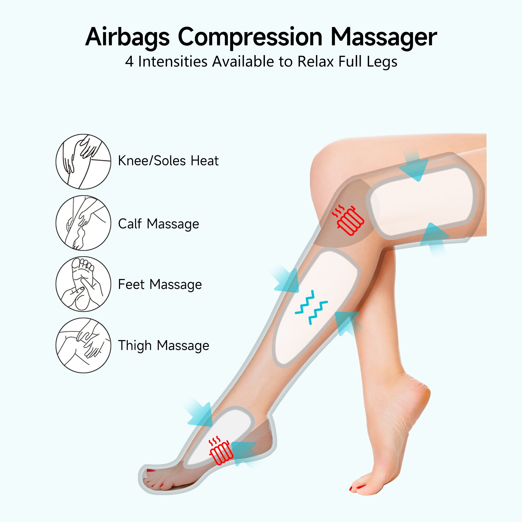 Alljoy Leg And Foot Massager With 3x2 Air Compression And Heat All Joy Official 4059